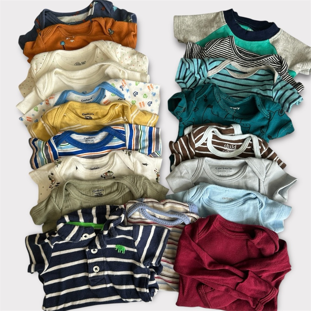 Carter’s/Gerber Boys Bodysuit Onesie Bundle -Newborn | NB